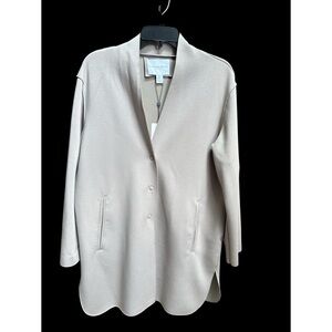 Carolina Belle Taupe Women's Snap Buttons Overcoat, NWT, M